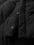 Men's classic long hooded jacket - black V1 OM-JALJ-0269