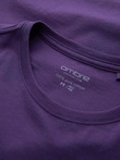 Tricou clasic BASIC din bumbac pentru bărbați - violet V13 OM-TSBS-0146