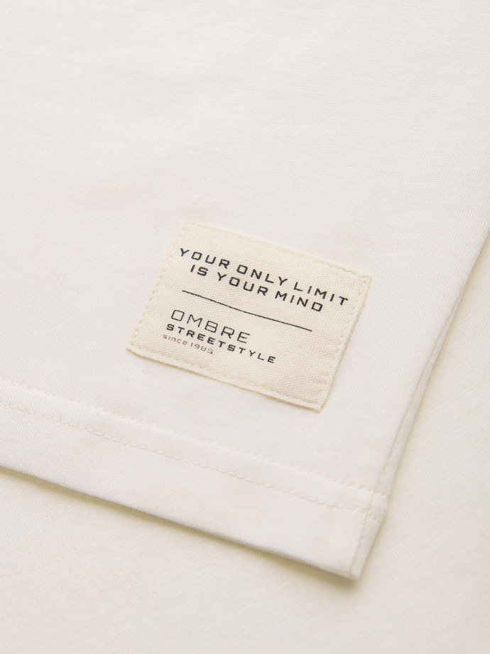 Men's LOOSE FIT pocket t-shirt - white V8 OM-TSCT-0171