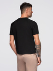 Men's COMFORT FIT T-shirt with raglan sleeves - black V2 OM-TSCT-0240