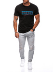T-SHIRT MĘSKI Z NADRUKIEM S1392 - BIAŁY