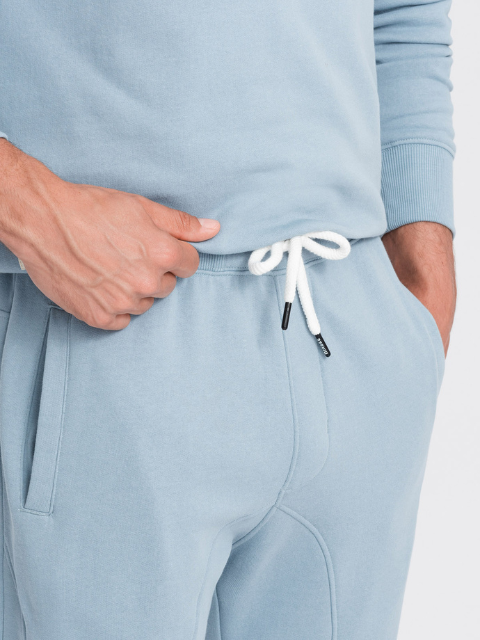 Men's tracksuit set jogger pants + sweatshirt - blue V7 Z79