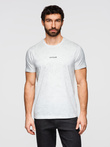 Men's cotton t-shirt with double printed logo - white V1 OM-TSPT-0211 