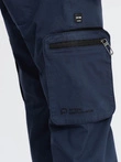 Men's JOGGER pants with zippered cargo pockets - navy blue V5 OM-PAJO-0135