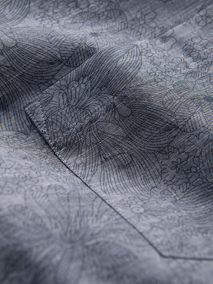 Klasická pánská flanelová bavlněná kostkovaná košile - šedá V3 OM-SHCS-0157