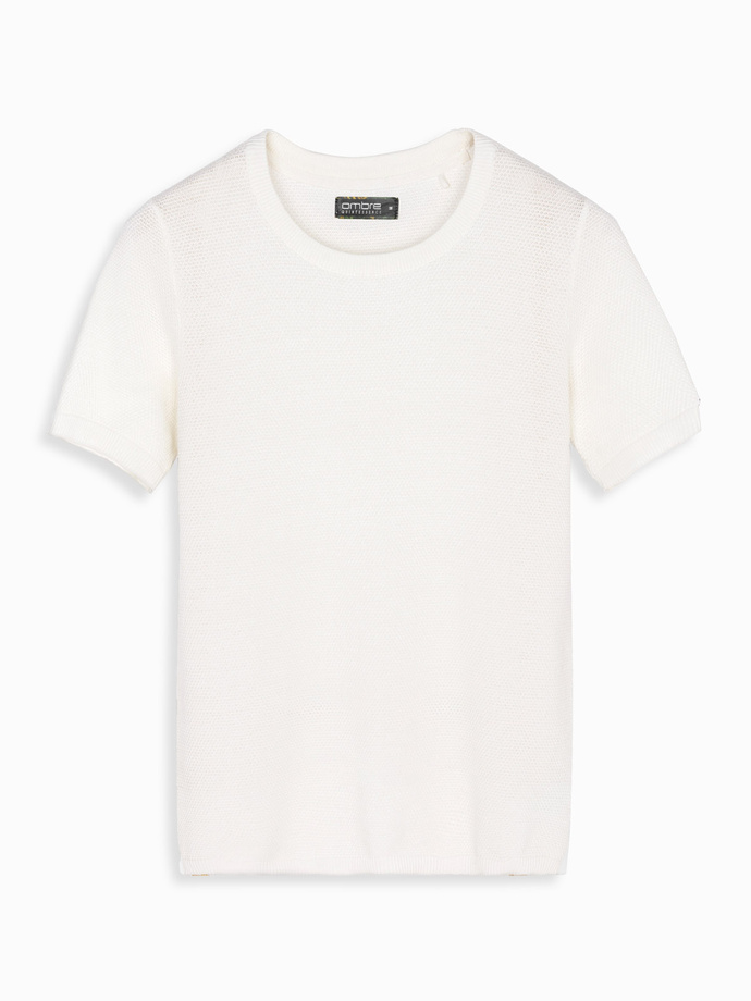 Tricou polo BASIC BASIC pentru bărbați, o singură culoare, din tricot piqué - verde neon V25 OM-POBS-0100