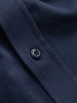 Cămașă bărbătească REGULAR din bumbac tricotat din jerseu simplu - albastru marin V2 OM-SHCS-0138