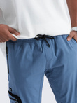 Pantaloni JOGGER pentru bărbați cu buzunare cargo cu fermoar și fermoar - albastru V7 OM-PAJO-0135
