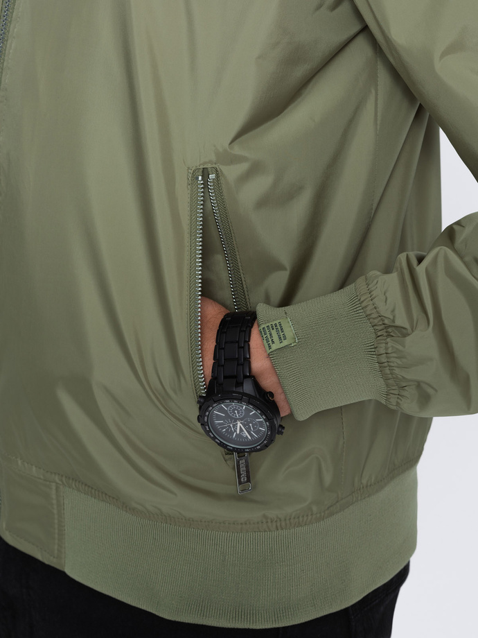 Jacheta bomber mid-season barbati - verde C439