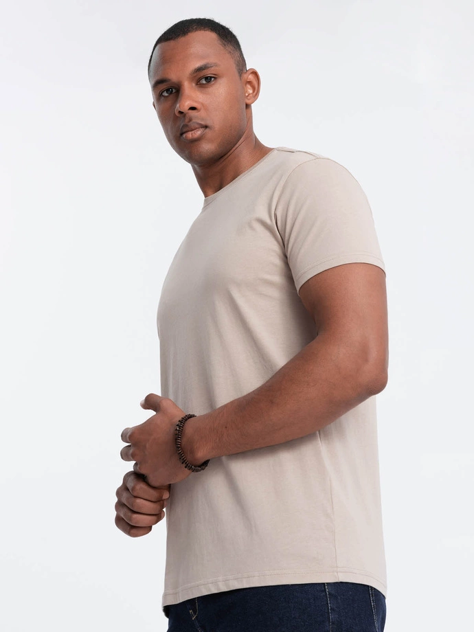 Classic BASIC men's cotton T-shirt - sand V11 OM-TSBS-0146