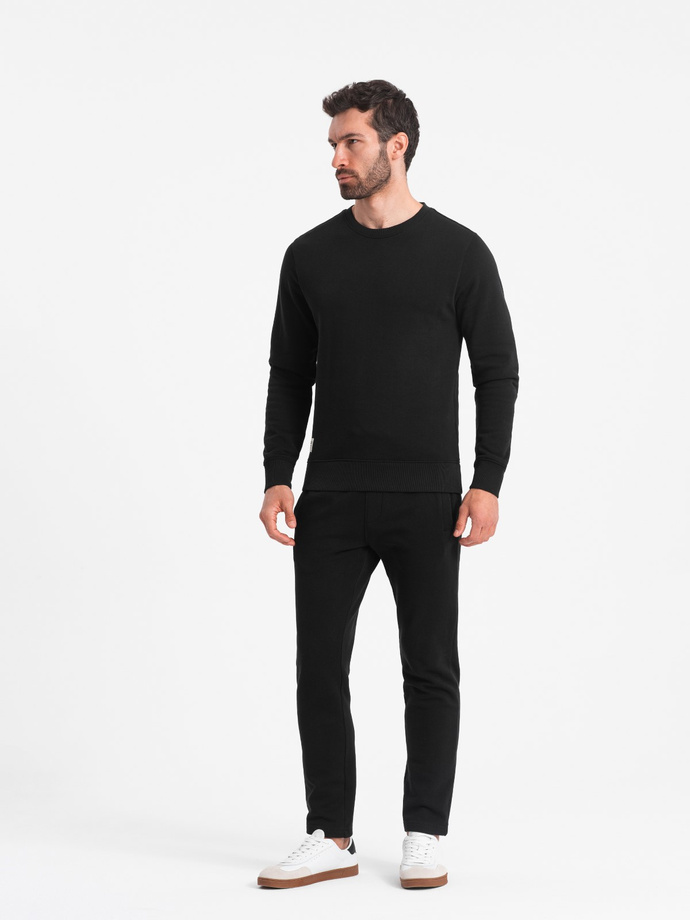 Set trening bărbați pantaloni + hanorac - negru V5 Z78