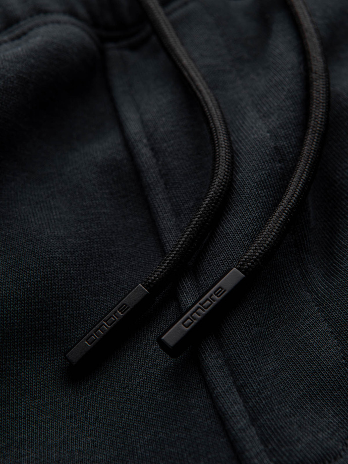 BASIC pánske bavlnené tepláky joggers - čierne V9 OM-PABS-0174