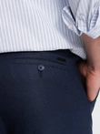 Pantaloni chino clasici pentru bărbați SLIM FIT - albastru marin V1 OM-PACP-0182