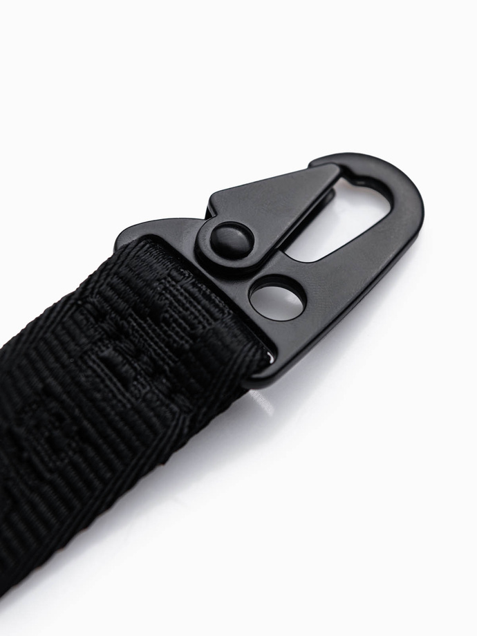 Men's key ring with snap hook - black V1 OU-ACKC-0100