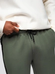 Men's sweatpants joggers with contrasting stripes - black V1 OM-PASK-0229