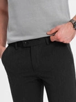 Elegantiškos vyriškos SLIM FIT chino kelnės - grafito spalvos V2 OM-PACP-0191