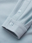 Vyriški trikotažiniai SLIM FIT marškiniai ilgomis rankovėmis - mėlyni V3 OM-SHCS-0177