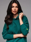Unisex sweatshirt with pockets and hood - dark green V17 OU-SNBC-0105