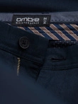 Men's classic chino pants with fine texture - navy blue V3 OM-PACP-0188