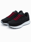 Men's shoes sneakers in combined materials - black V3 OM-FOSL-0110