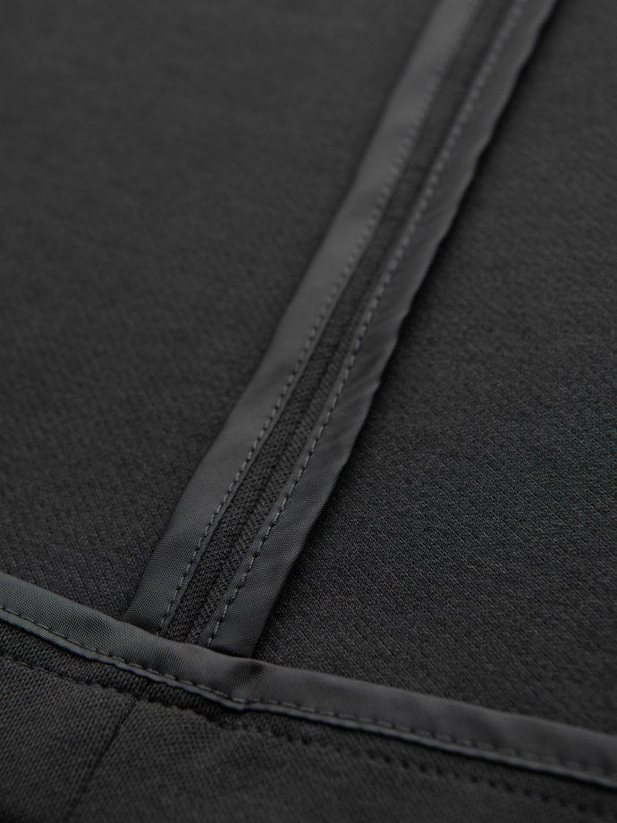 Jachetă SLIM pentru bărbați din tricot subtil structurat - grafit V1 OM-BLZB-0101