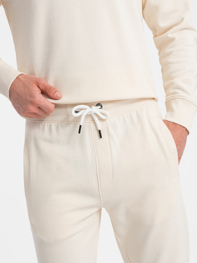 Men's sweatshirt + pants set - cream V11 Z78
