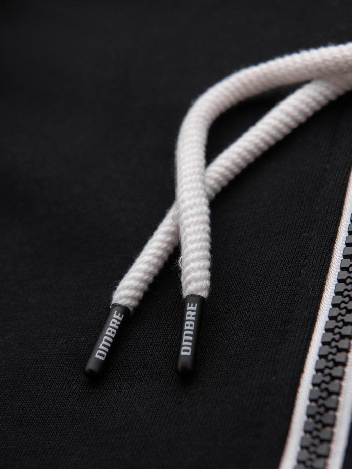 Pánská mikina BASIC na zip s kapucí - černá V5 OM-SSBZ-0178