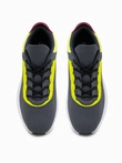 Men's sneakers with neon inserts - graphite V3 OM-FOKS-0118