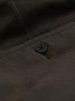 Klasické pánské chino kalhoty s jemnou texturou - khaki V2 OM-PACP-0188