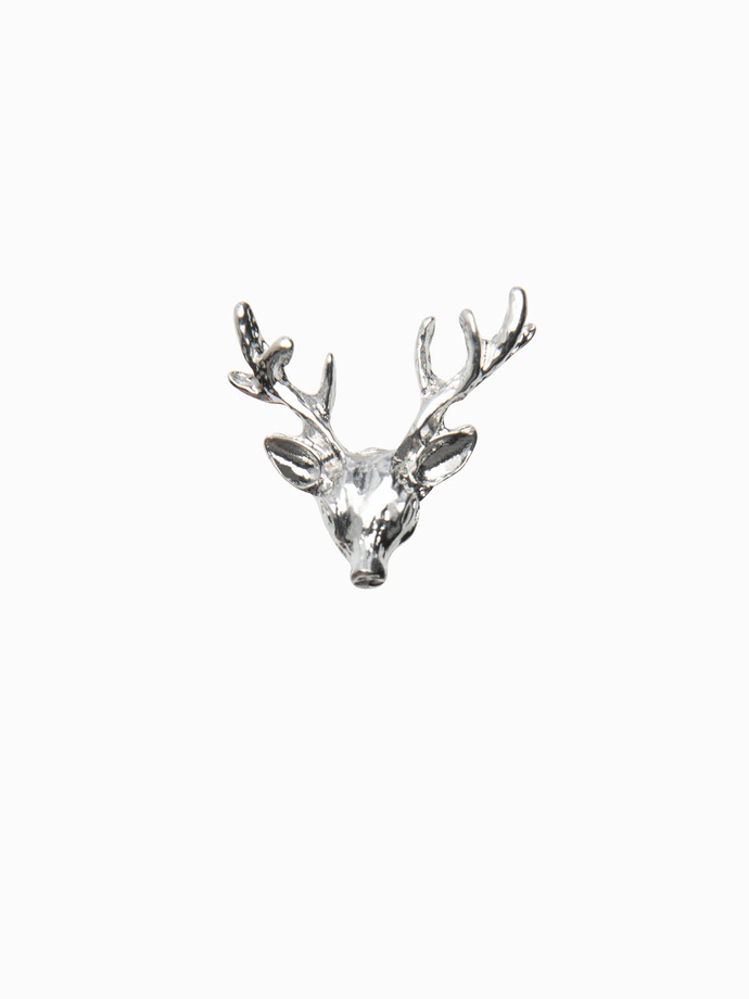 Metal decorative clothes pin deer - silver V1 OU-ACPN-0116