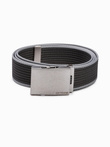 Men's two-tone parchment belt - graphite A364