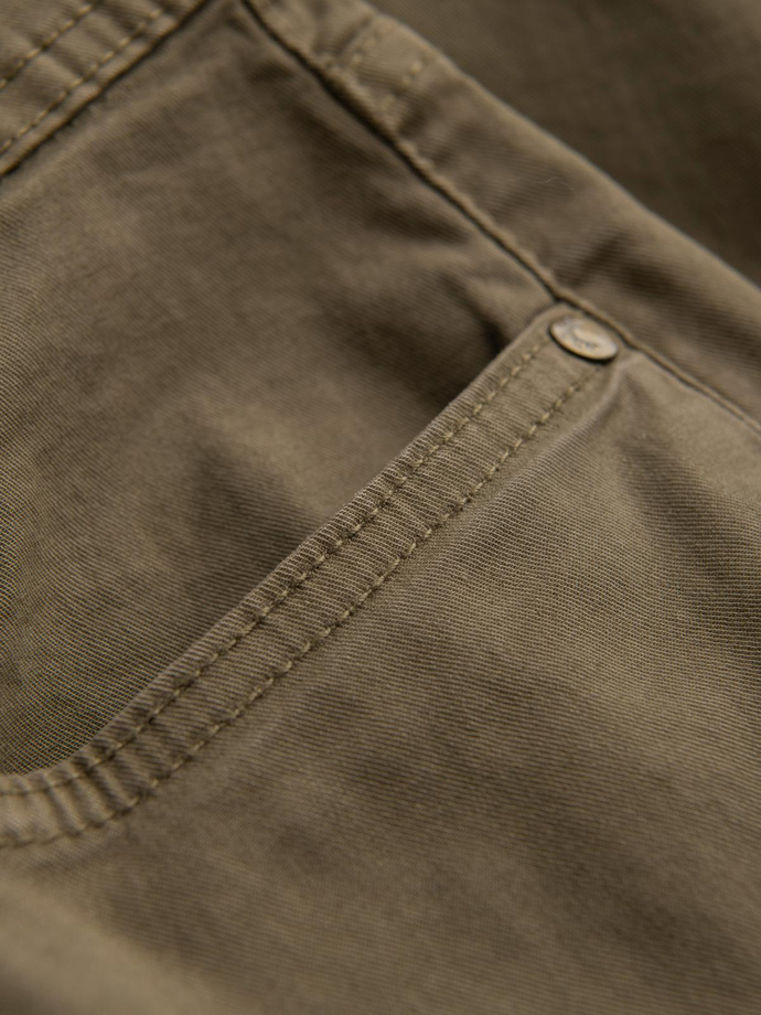 Pantaloni chino croiți pentru bărbați - olive V3 OM-PACP-0151