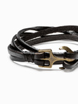 Men's bracelet on the strap - black A205