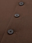 Men's suit vest with classic detailing and lining - brown V2 OM-BLZV-0142