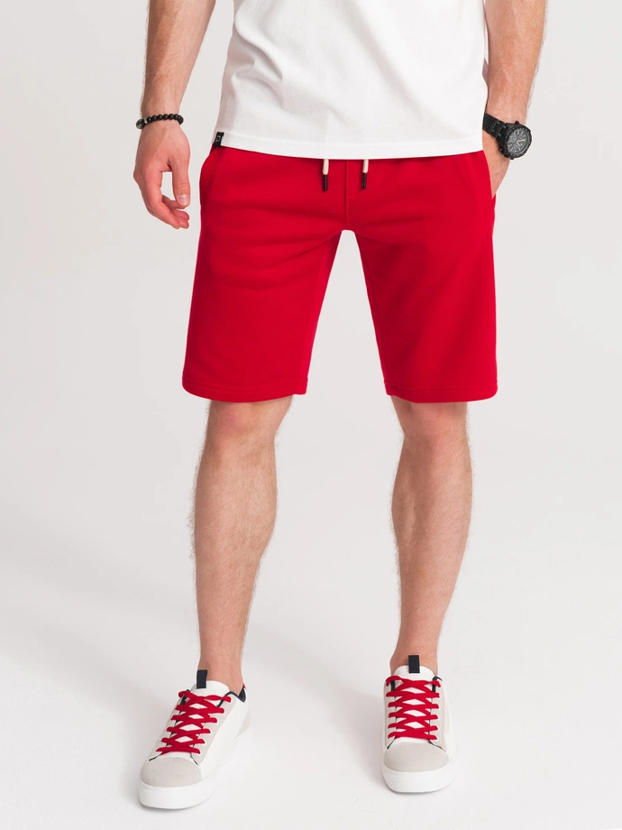 Men's short shorts with pockets - red V7 OM-SRBS-0109