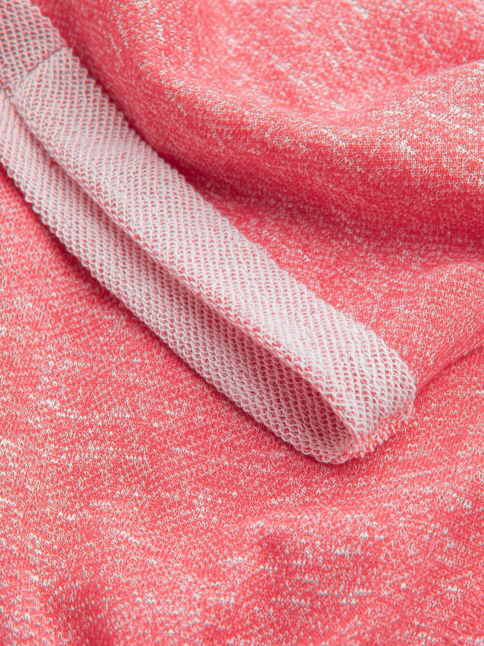 Vyriški LOOSE FIT melanžinio audinio šortai - šviesiai raudoni V7 OM-SRSK-0116