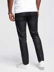 Pánské kalhoty z voskované džínoviny SLIM FIT - černé V3 OM-PADP-0149
