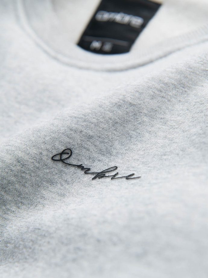 Hanorac tricolor pentru bărbați cu mâneci raglan - gri V1 OM-SSNZ-22FW-003