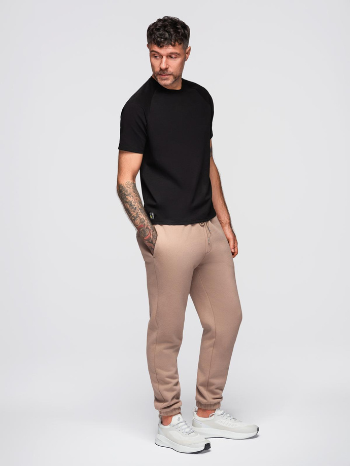 Tricou COMFORT FIT pentru bărbați cu mâneci raglan - negru V2 OM-TSCT-0240