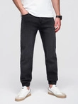 Pantaloni bărbătești JOGGERY din denim cu evazare clasică - negru V3 OM-PADJ-0265