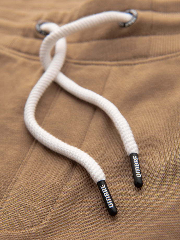 Men's jogger sweatpants - brown V2 OM-PABS-0173