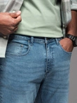 Men's classic washed REGULAR FIT jeans - light blue V2 OM-PADP-0217