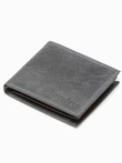 Men's leather wallet - black A092