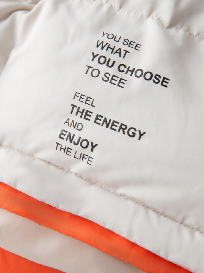 Vyriška sportinė šilta striukė su dvigubu gobtuvu - peleninė V1 OM-JAHP-0208