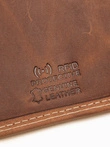 Men's leather wallet - light brown A091