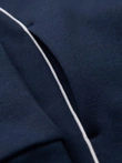Unbuttoned men's sweatshirt with stand-up collar and hood - black V1 OM-SSZP-0216