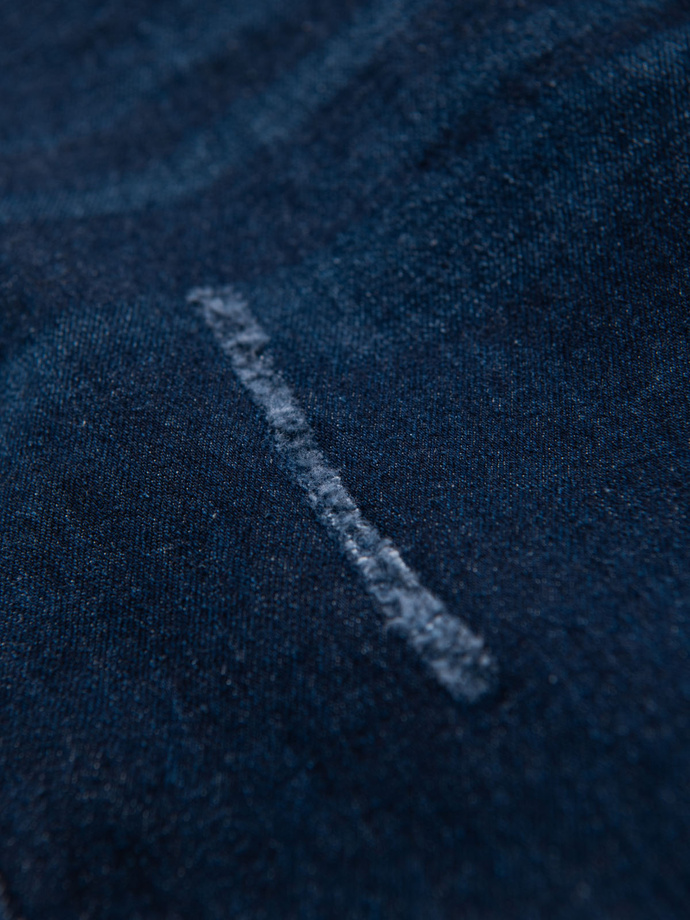 Pantaloni din denim pentru bărbați cu frecare REGULAR FIT - albastru închis V4 OM-PADP-0241