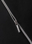 Hanorac bărbătesc spălat cu cusături decorative la gât - albastru deschis V3 OM-SSDS-0131
