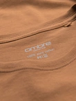 BASIC men's classic cotton T-shirt - brown V21 OM-TSBS-0236
