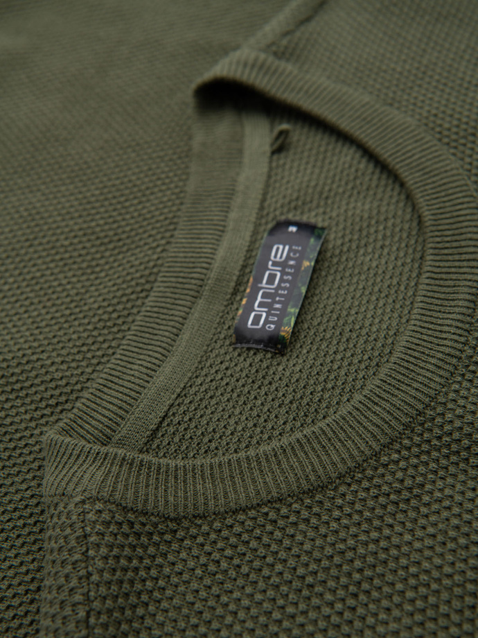 Tricou polo BASIC BASIC pentru bărbați, o singură culoare, din tricot piqué - verde neon V25 OM-POBS-0100